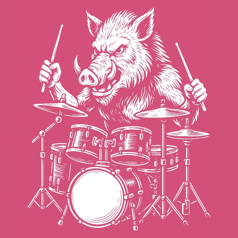 Boar Drummer Rock Attack