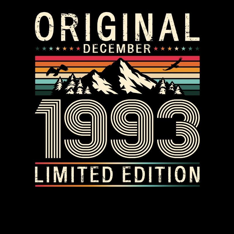 33e anniversaire Original Décembre Né en 1993