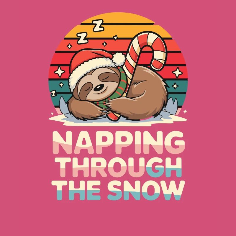 Napping Through The Snow Funny Sloth