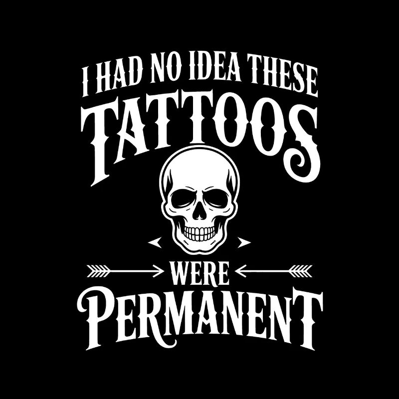 Permanente Tattoos Schädelzitat