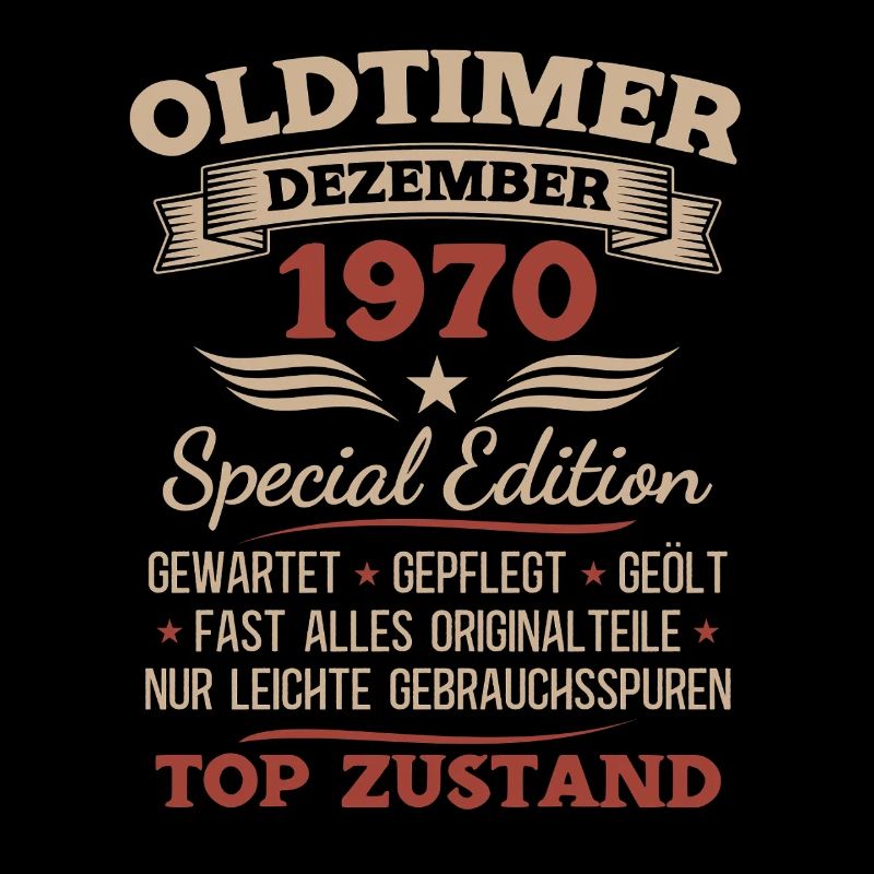 55. Geburtstag Geschenk Oldtimer Dezember 1970