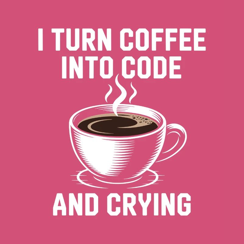 Kaffee und Programmier-Debugging-Humor für Softwar