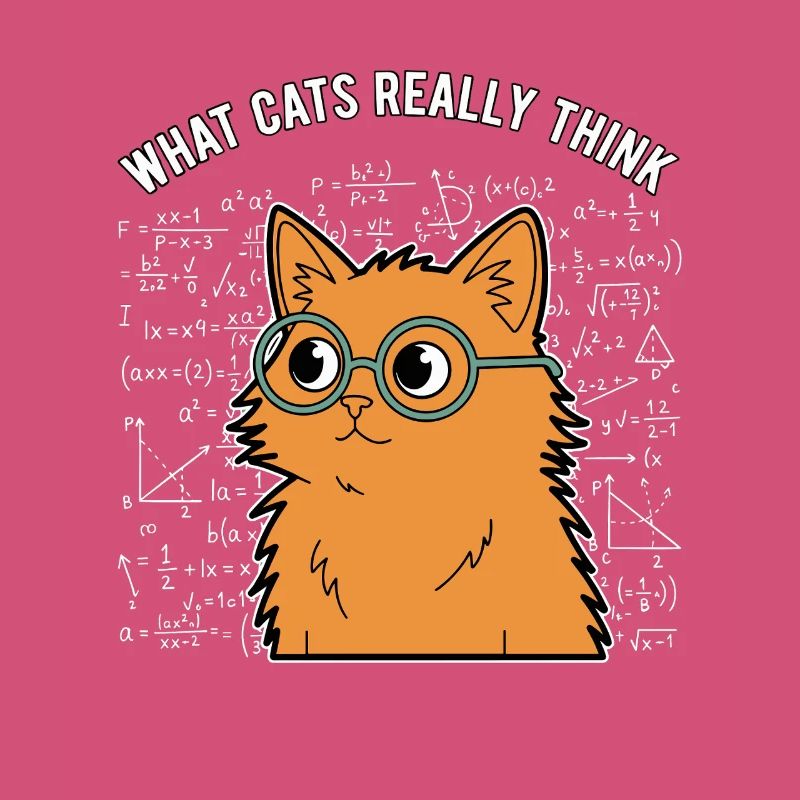 What Cats Really Think Funny Math Saying