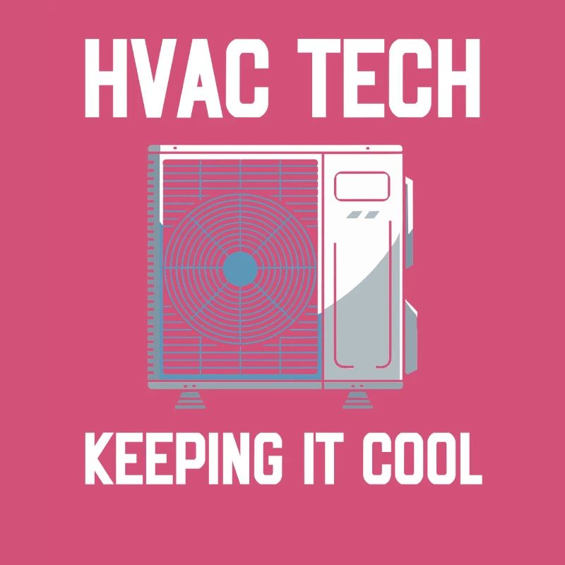 HVAC Tech Keeping It Cool Saying Technician