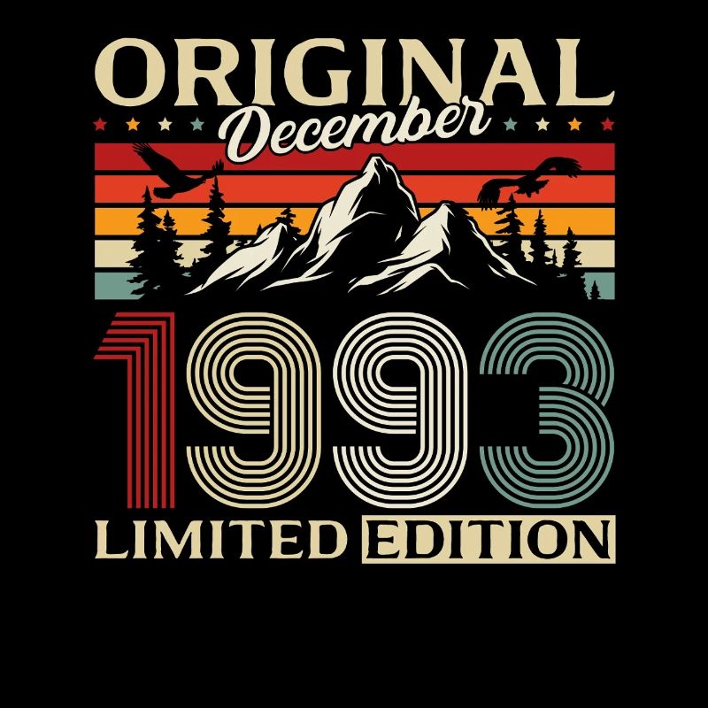 32e anniversaire Original décembre Né en 1993