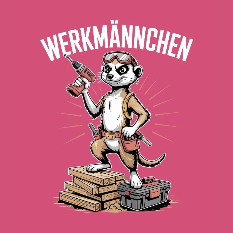 Erdmännchen Echter Heimwerker Mann Handwerker