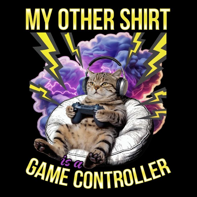 Chat gamer drôle