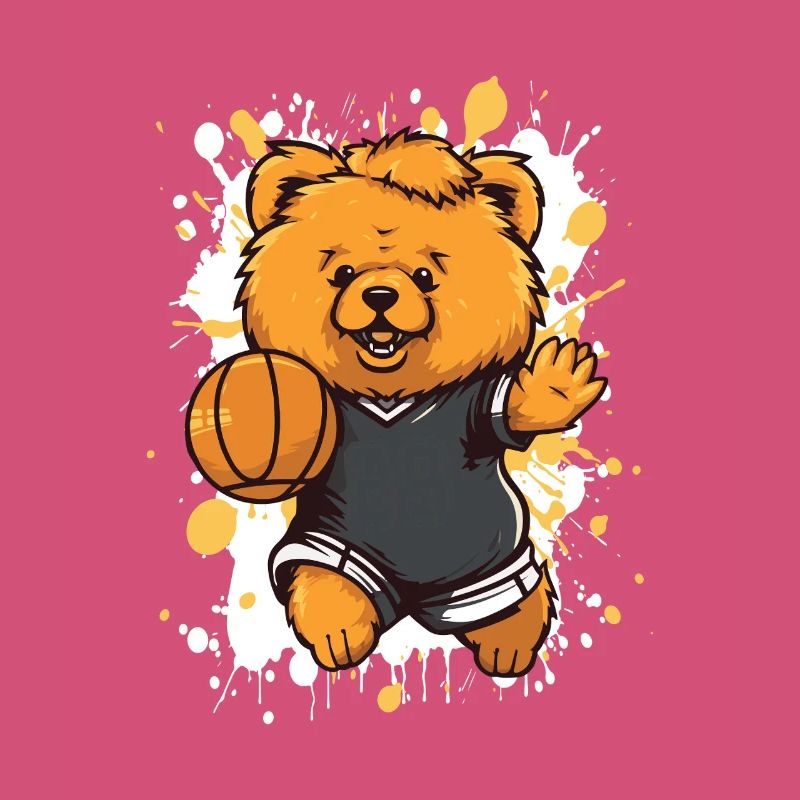 Petit Ours avec le basket