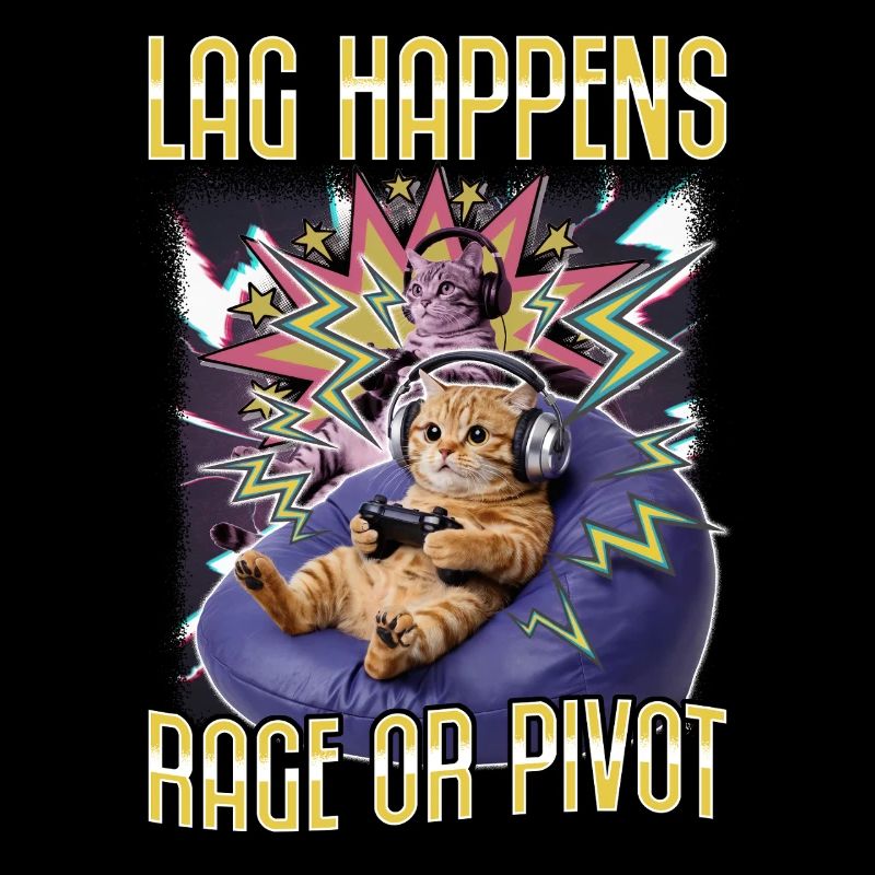 Chat gamer drôle