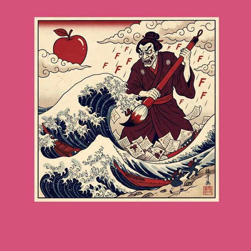 F Notes du professeur samouraï Vague de tsunami
