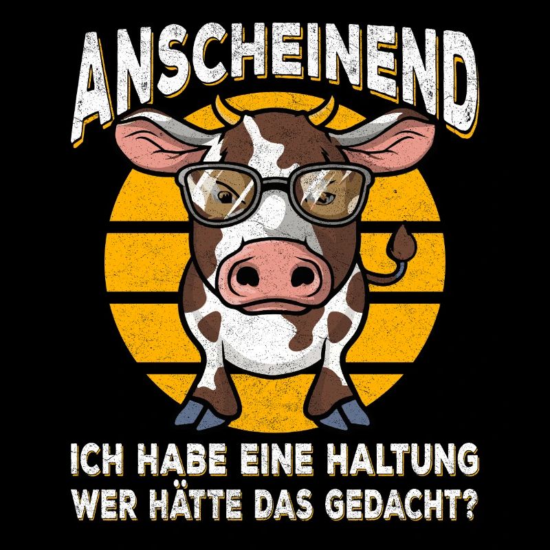 Cow with Style Attitude Saying
