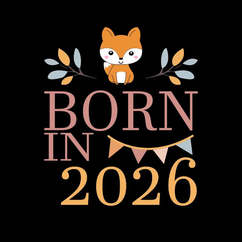 Bébé né en 2026 Né en 2026 Mignon renard