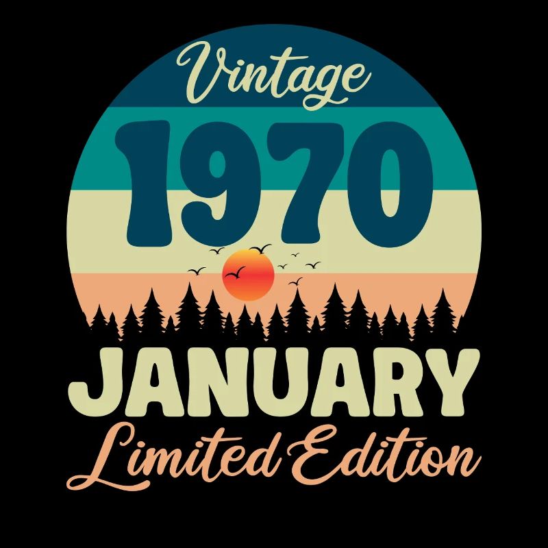 Geburtstag Januar 1970 Gift Vintage Limited