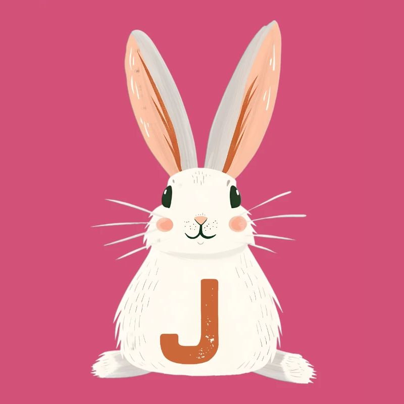 J -Letter - Bunny - Customizable