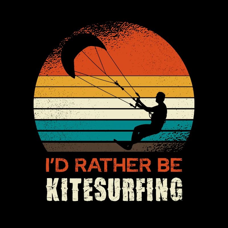Kitesurfing Retro Circle Design