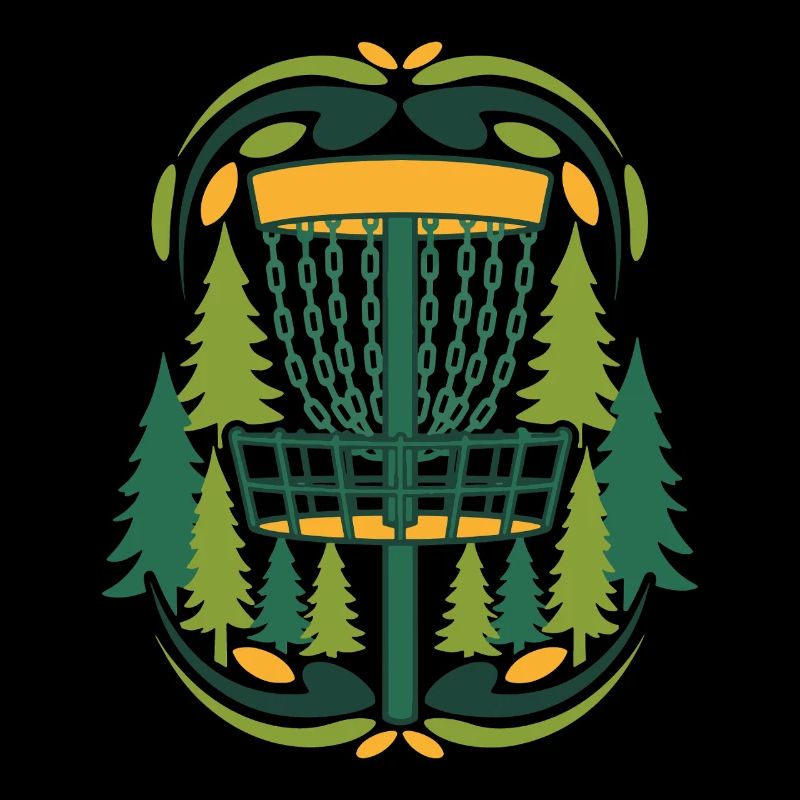 Forest Disc Golf Basket Flying Disc Szene