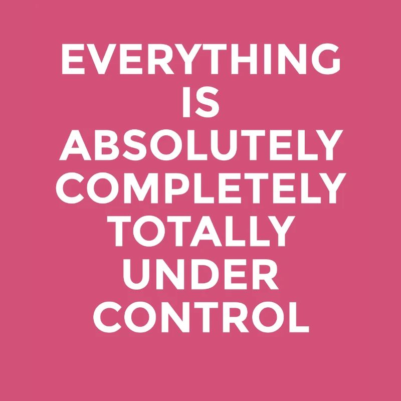 Everything Is Under Control – Witziger Spruch