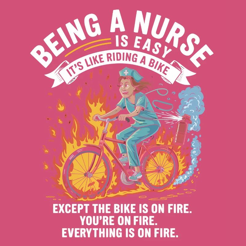 Firing nursing heroine on bicycle