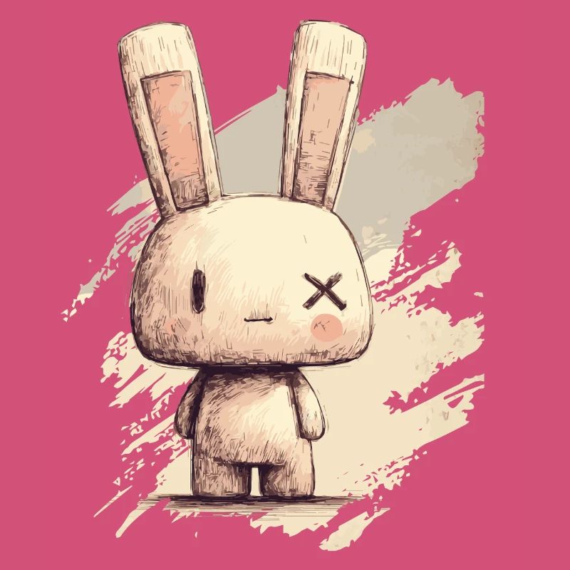 Un lapin mignon aux yeux X