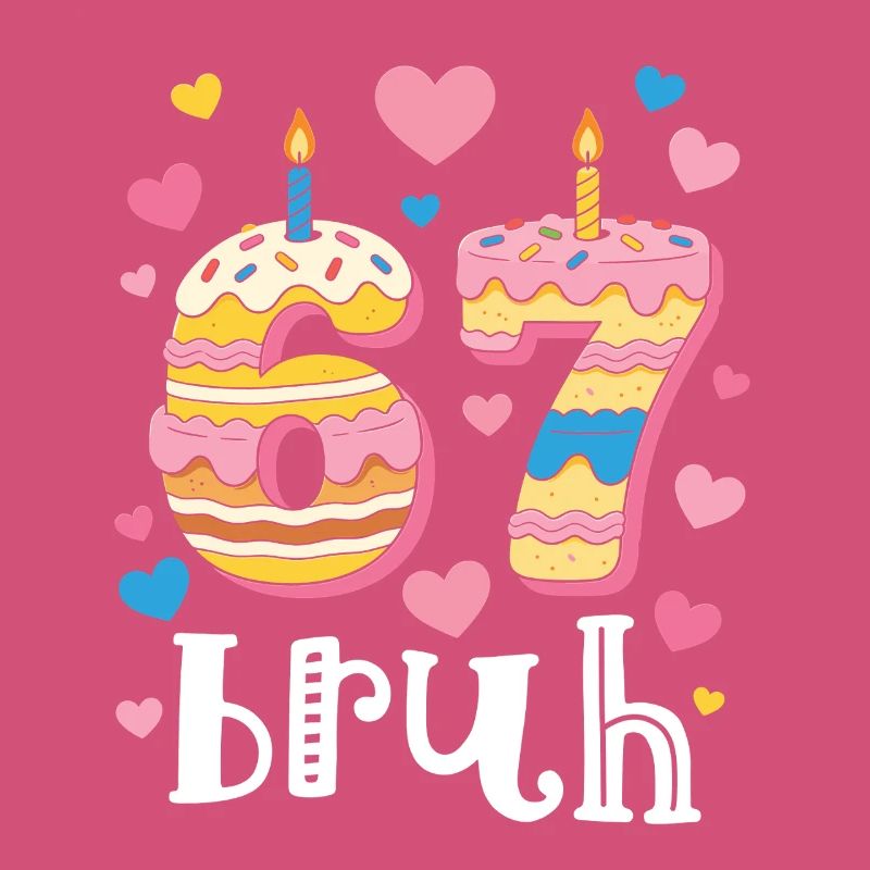 67 Geburtstag Donut Herzchen