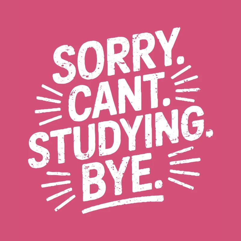 Sorry Can't Studying Bye