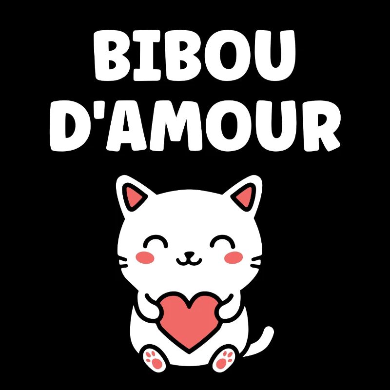 Bibou d'amour Chat Coeur