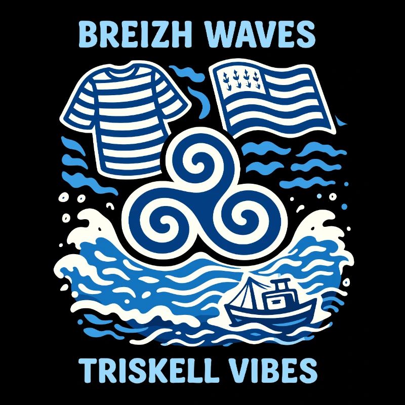 Vagues Breizh Triskel Vibes Tee