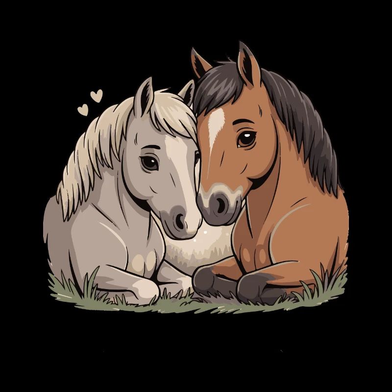 Couple de chevaux Saint-Valentin