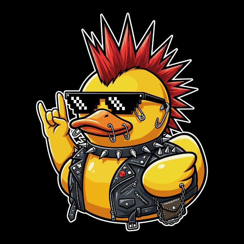 Punkente avec des lunettes de soleil à pointes