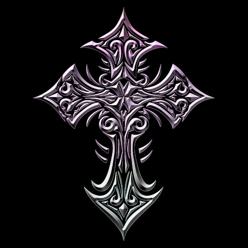 Croix en filigrane pastel