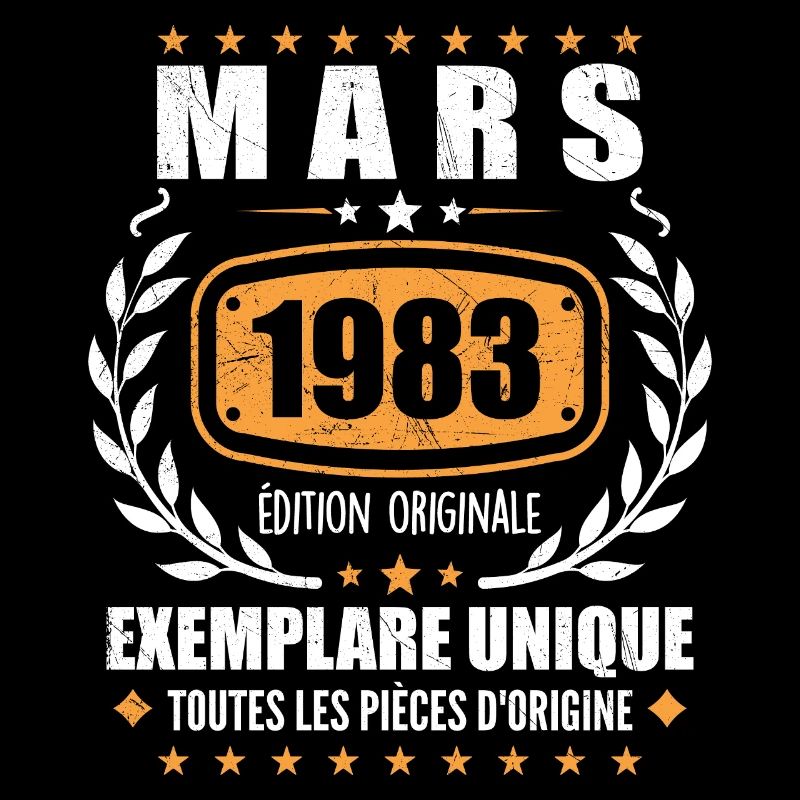 Original Mars 1983 Vintage Cadeau Anniversaire