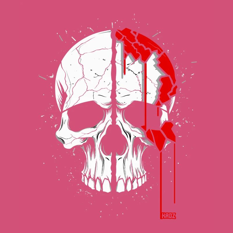 Totenkopf mit coolem Effekt