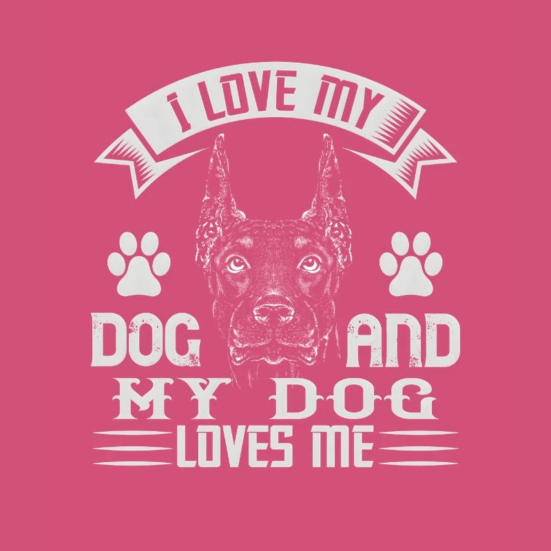 Le doberman adore dire design graphique