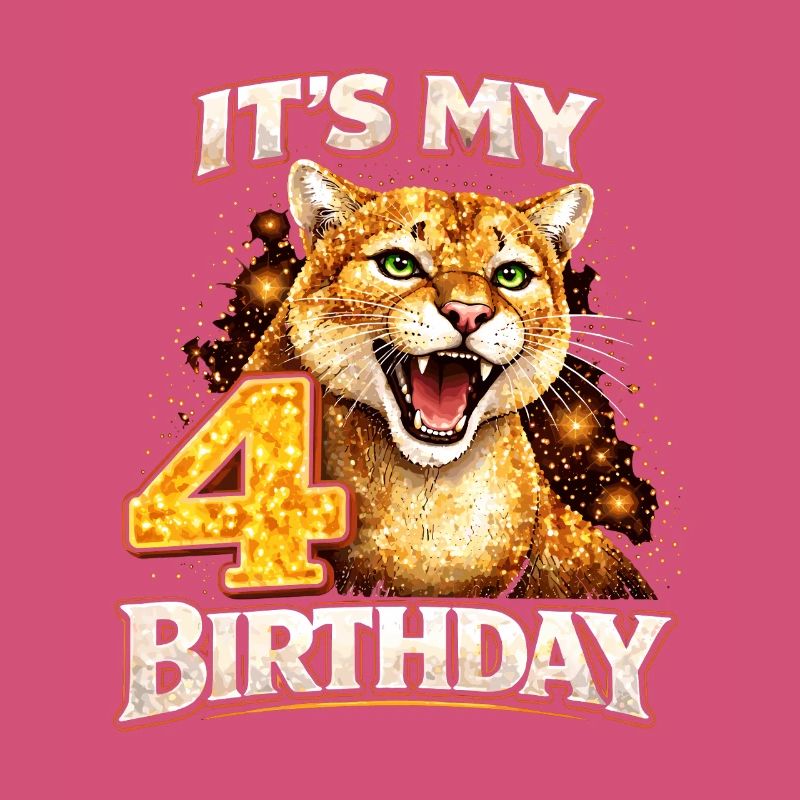C’est mon 4e anniversaire léopard Kinder Geburtstag