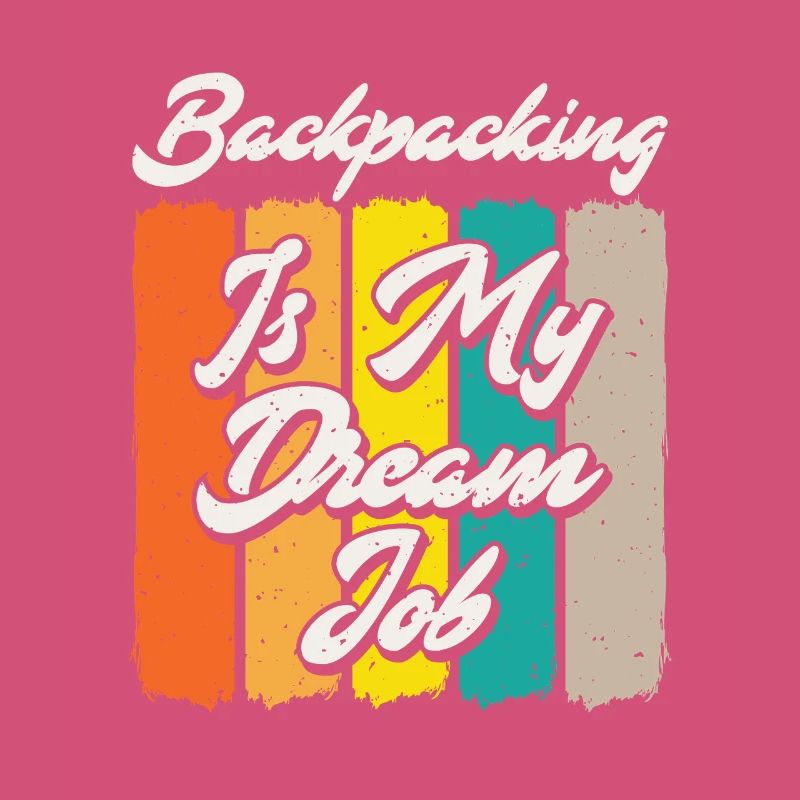 Le sac à dos est mon métier de rêve Graphisme rétro Sunset