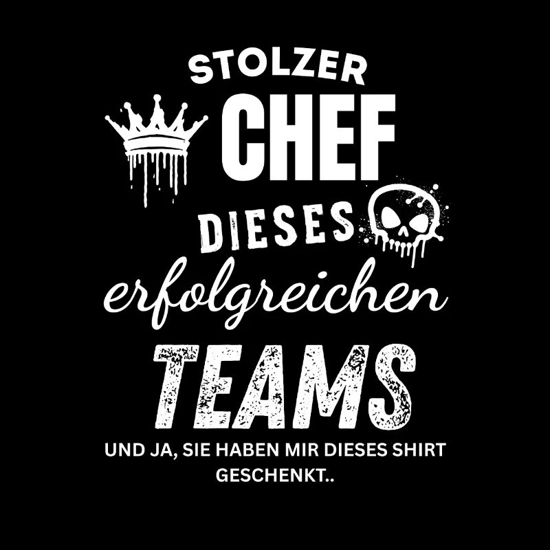 Stolzer Chef des erfolgreichen Teams Chef Geschenk