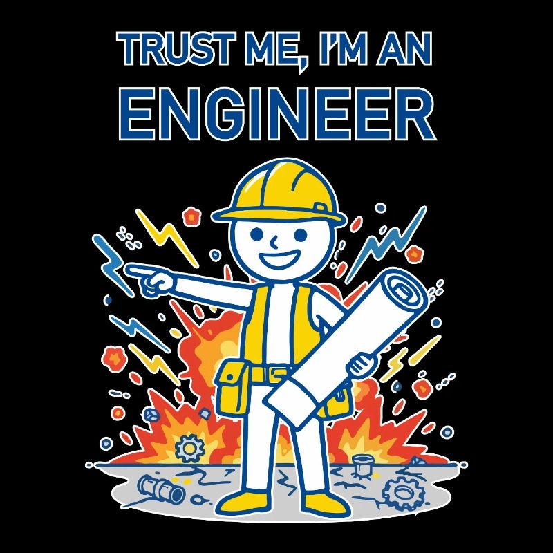 Trust Me, I'm an Engineer - for dark background