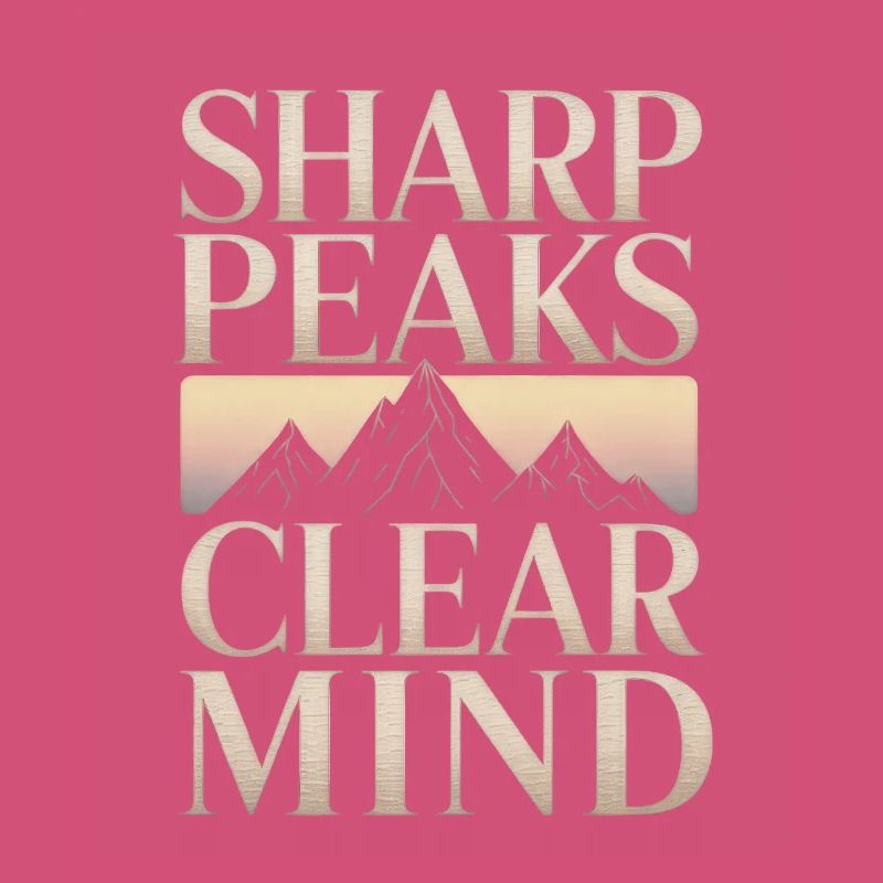 Sharp Peaks Clear Mind Mountain Design