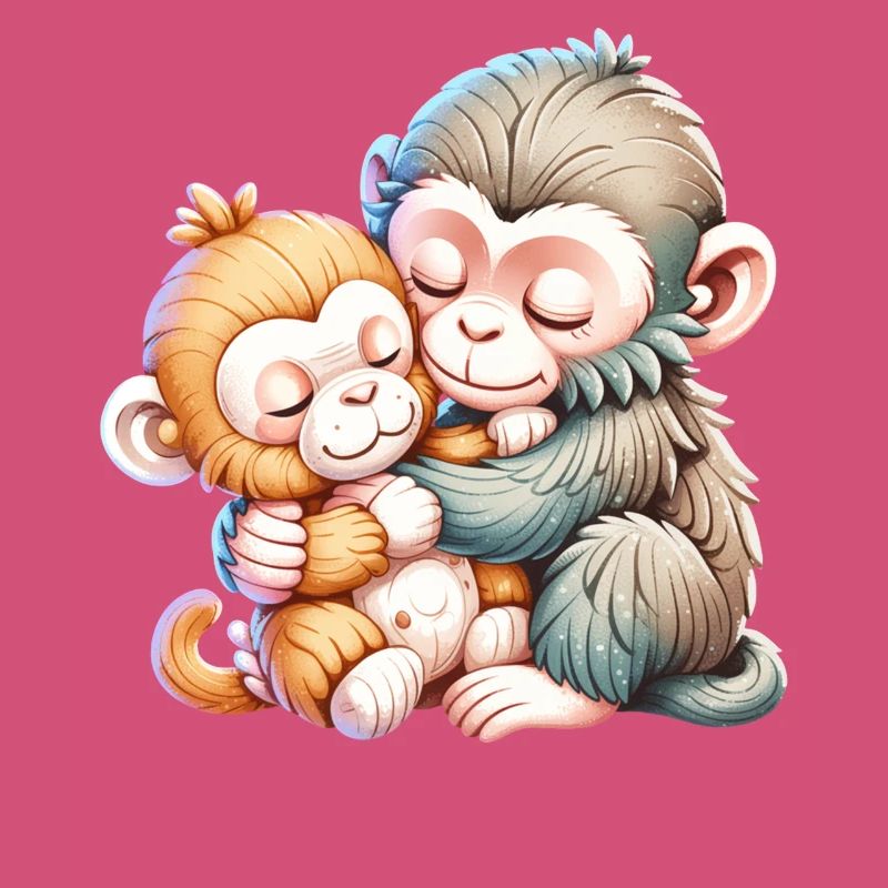 Hugging Monkey Duo