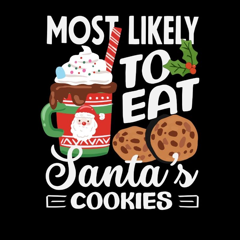 Probablement des biscuits du Père Noël en train de manger Noël