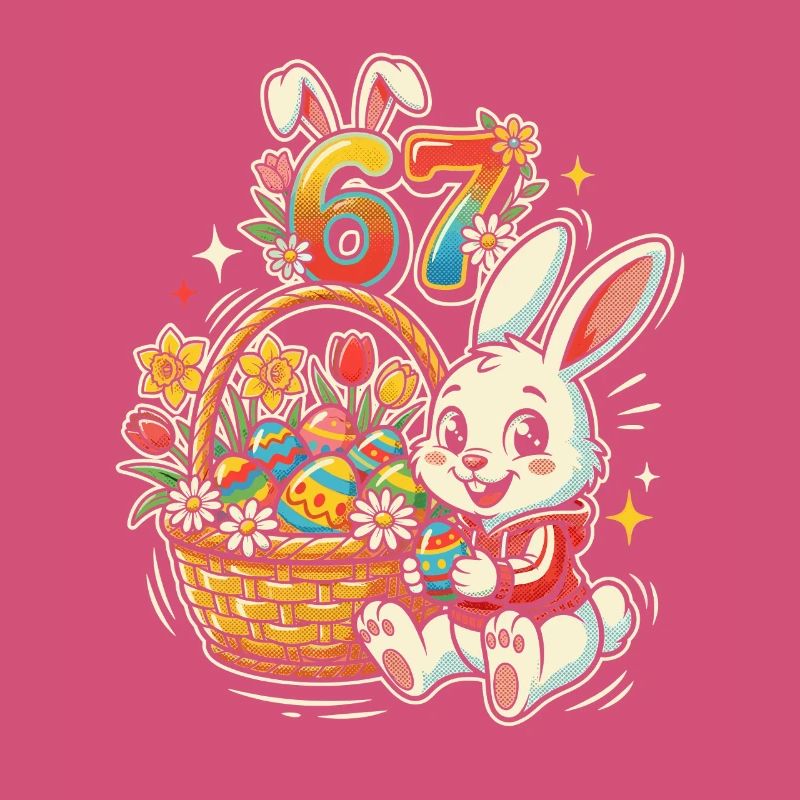 Easter Bunny with Colorful Easter Egg 67