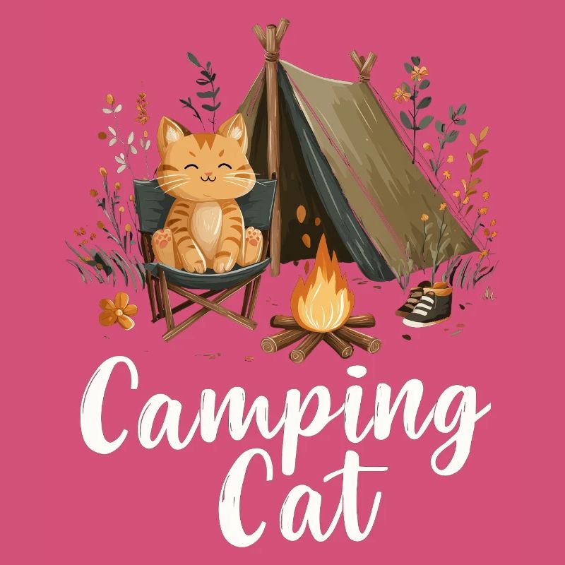 Camping Cat Saying Camping Cat Camper Gift