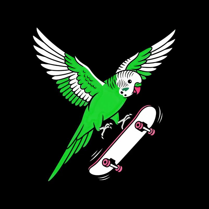 Dessin animé du Perroquet Vert