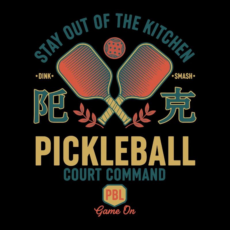 Pickleball Funny Player Kitchen Court Command