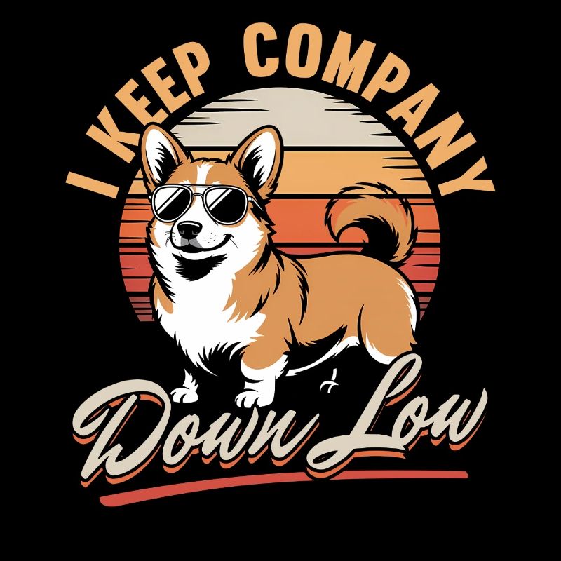 Corgi de race de chien drôle