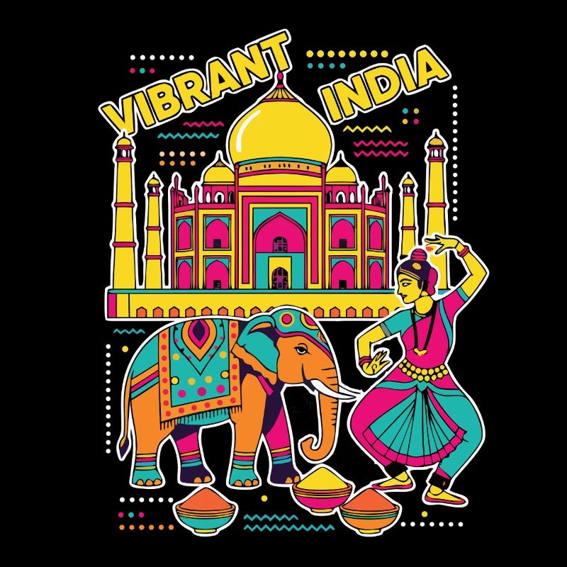 Vibrant India Taj Mahal
