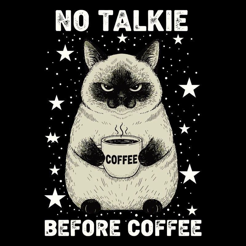 Pas de conversation devant un chat amateur de café