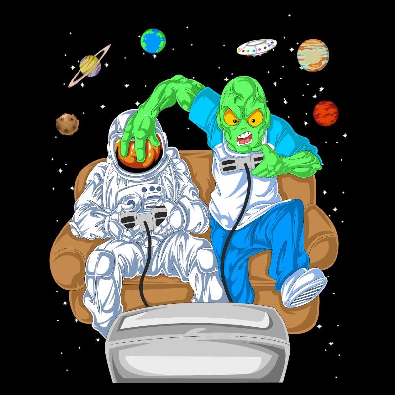 Alien Astronaut Gaming Shirt