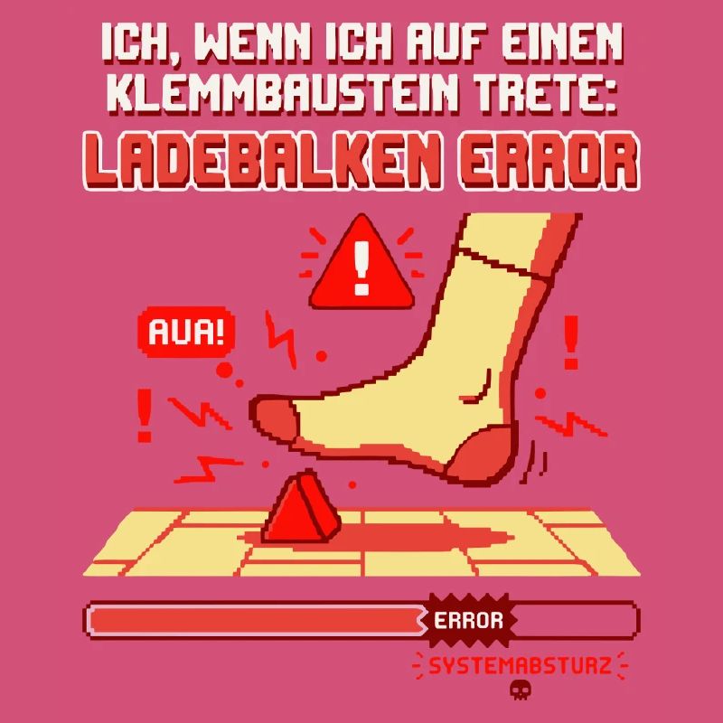 Klemmbaustein Schmerz Systemabsturz Pixel Design