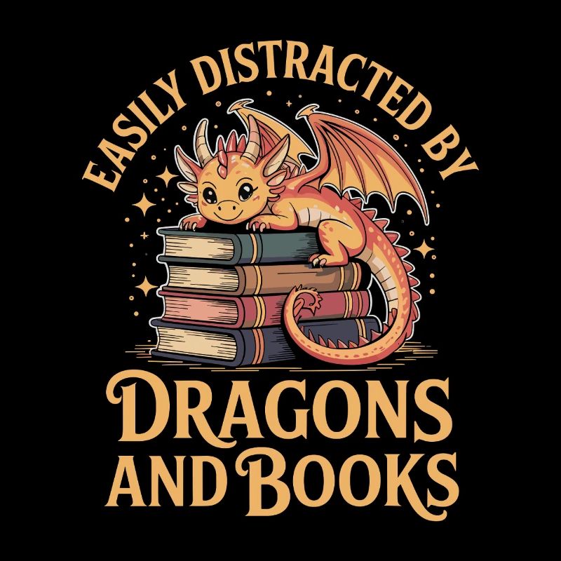 Funny Novel Dragon Fairy Tale Reader Fantasy Nerd